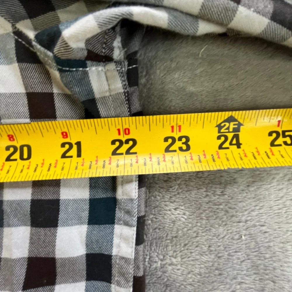 The North Face Button Down Shirt Large Black White Gingham‎ Plaid Long Sleeve